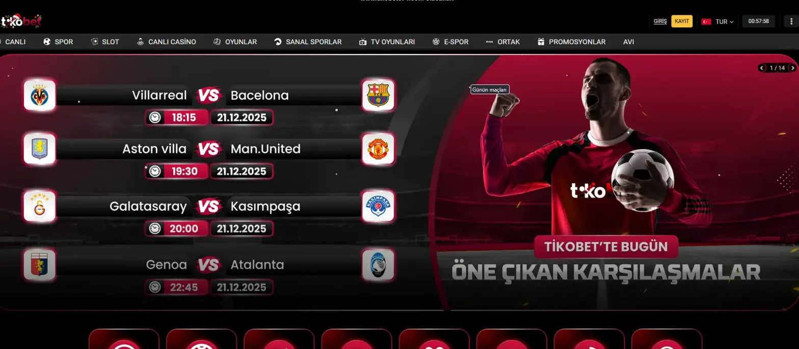 Tikobet Giriş - Canlı Bahis ve Spor Bahisleri